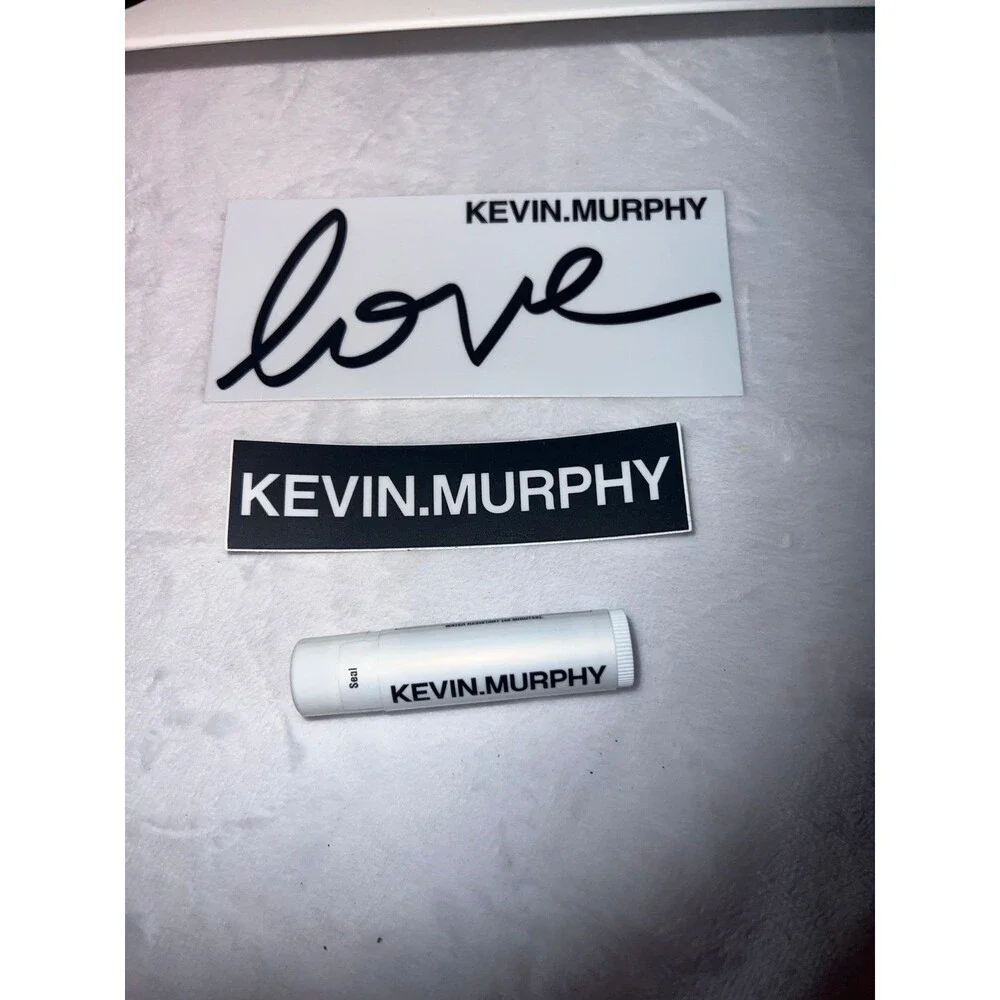 2 kevin Murphy stickers, chapstick & bag